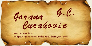 Gorana Curaković vizit kartica